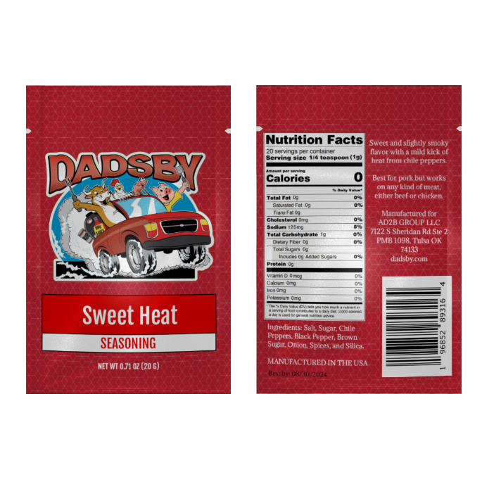 Dadsby Seasoning in flat pouch